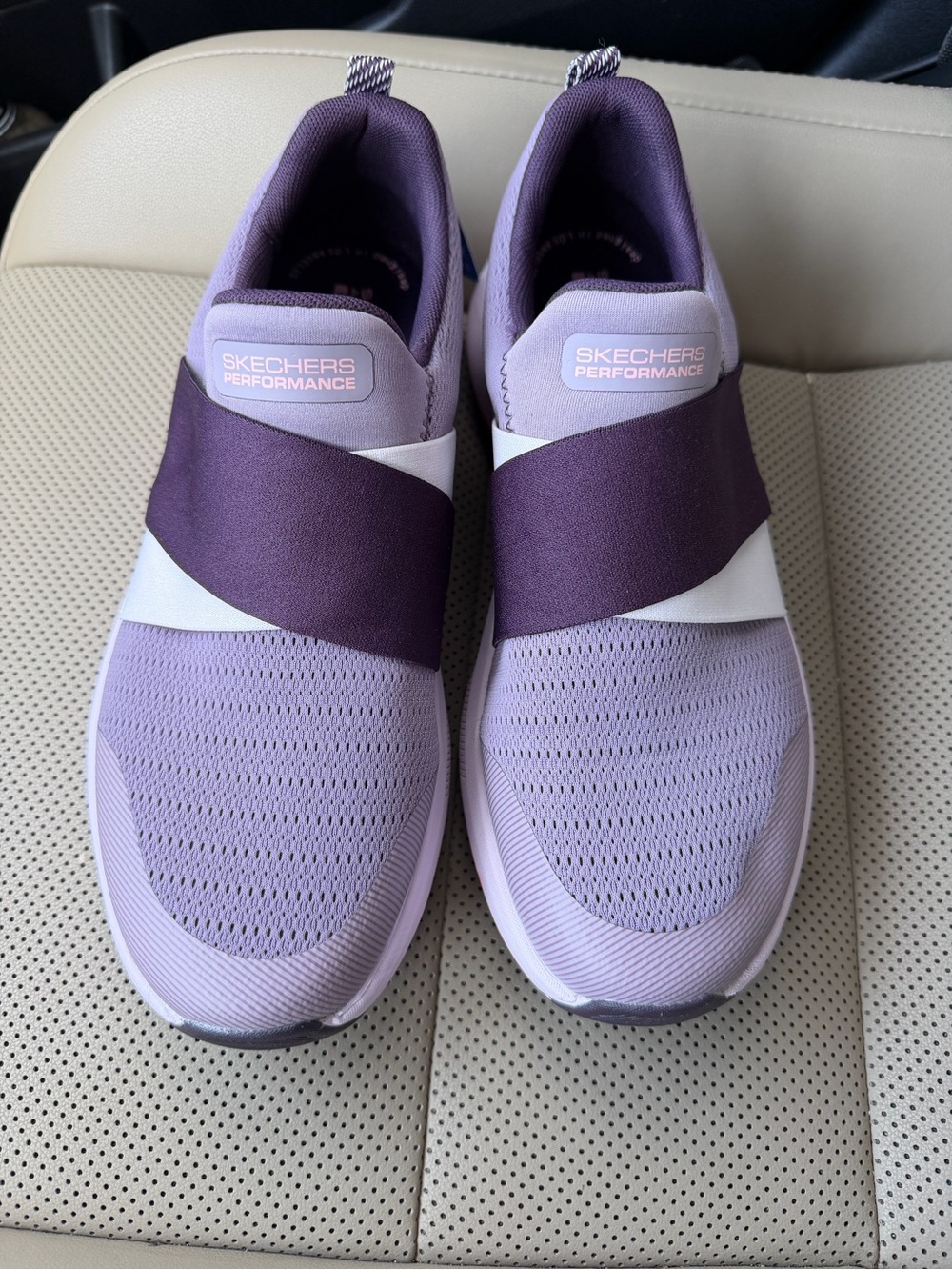 Skechers Ultra Flight Slip-On in Lavender and Dark Purple - Picture 4 of 7